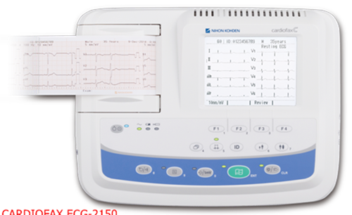 Hướng dẫn sử dụng nhanh máy điện tim ba cần ECG-2150